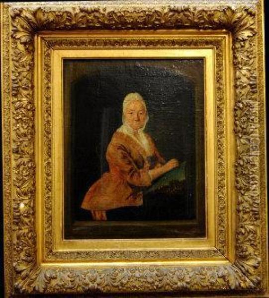 Portrait Of An Elderly Woman Oil Painting - Johann Daniel Bager