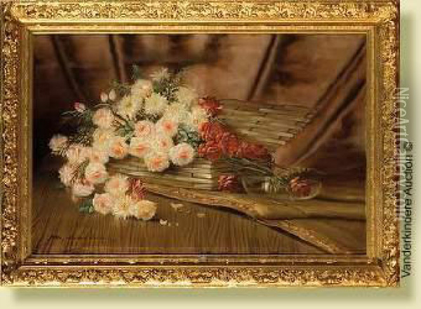 Panier De Fleurs Oil Painting - Max Carlier