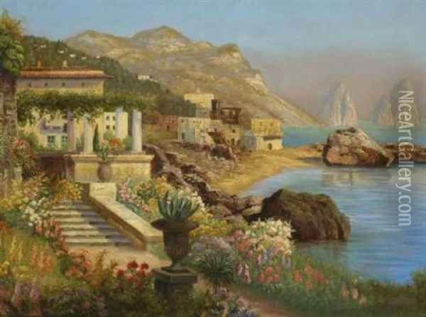 Kuste Auf Capri Oil Painting - Alwin Arnegger