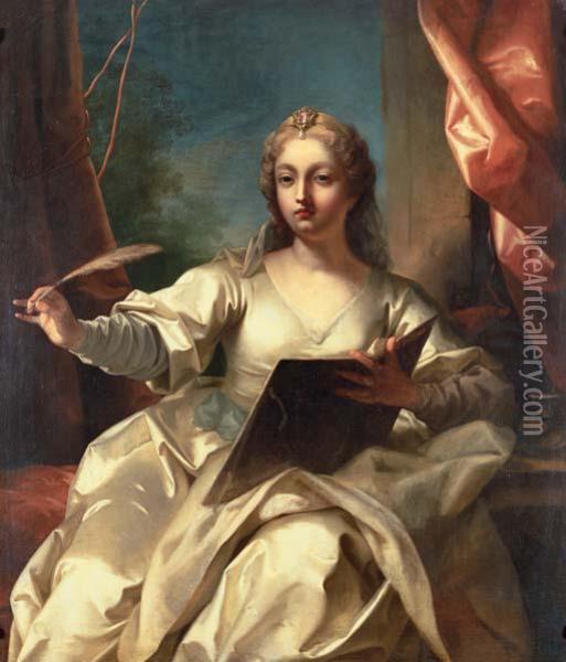 Portrait Of A Lady Oil Painting - Jean Raoux