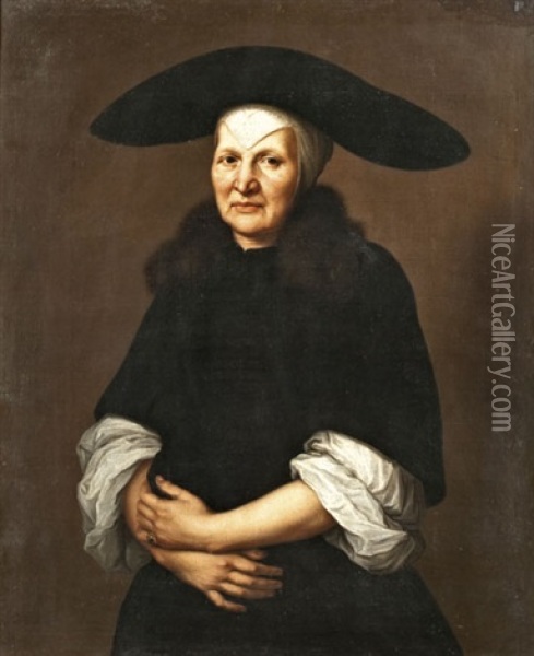 Kalapos Holgy Portreja Oil Painting - Johann Jakob Brandmuller