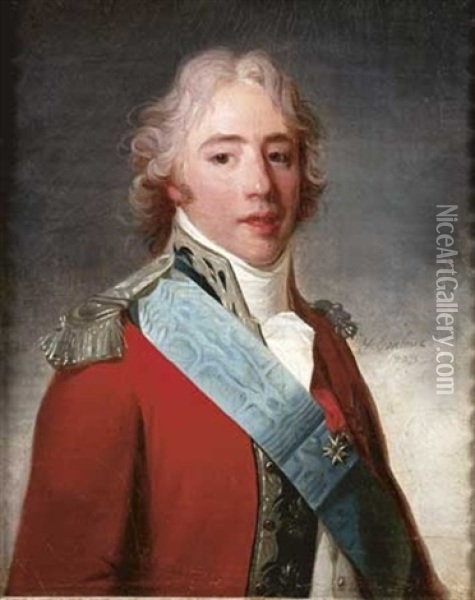 Portrait Du Comte D'artois Oil Painting - Henri-Pierre Danloux