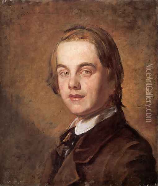 Self-Portrait Oil Painting - William Holman Hunt