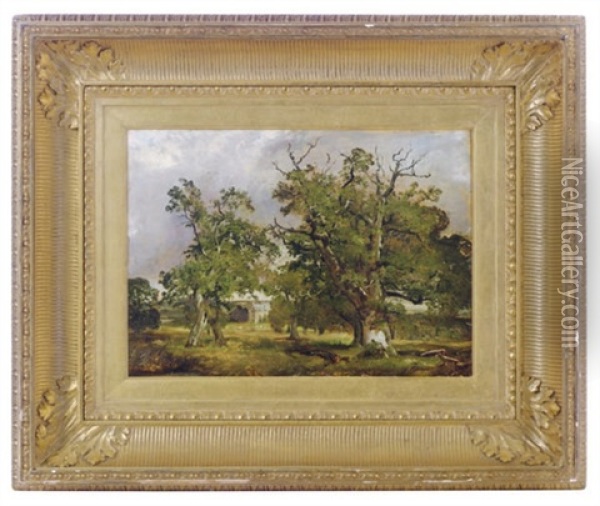 Old Wood House, Cadzow Forest Oil Painting - Alexander Fraser the Younger