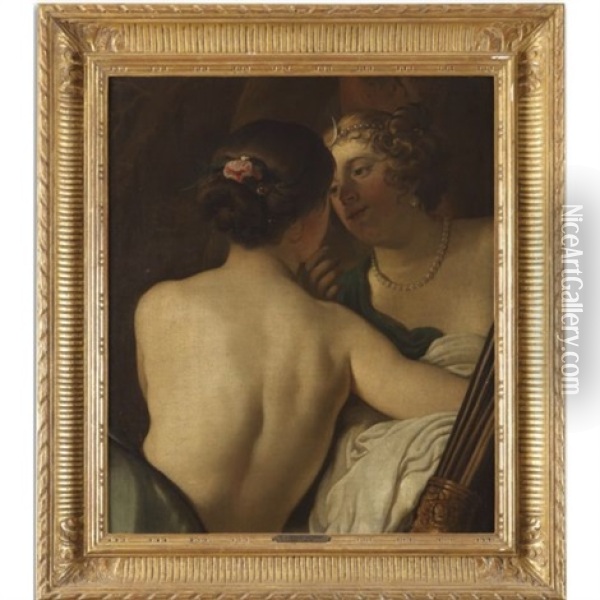Jupiter In The Guise Of Diana Seducing Callisto Oil Painting - Jacob Adriaensz de Backer