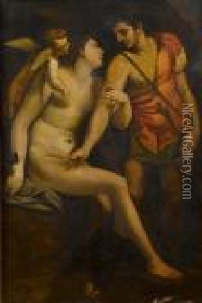 Venus And Adonis Oil Painting - Luca Cambiaso