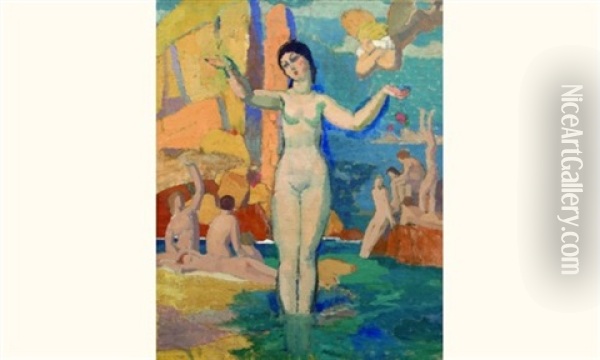 Venus Marine (etude) Oil Painting - Louis Leon Eugene Billotey