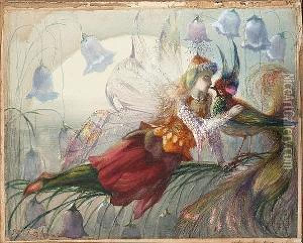 The Realms Of Fairydom Oil Painting - John Anster Fitzgerald