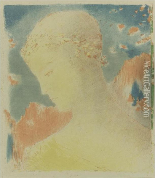 Beatrice (mellerio 168; Johnson 103) Oil Painting - Odilon Redon
