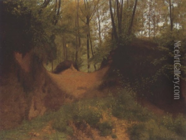 Foret De Fontainebleau Oil Painting - Antoine Chintreuil