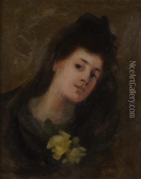 The Flower Girl Oil Painting - Stuart James Park