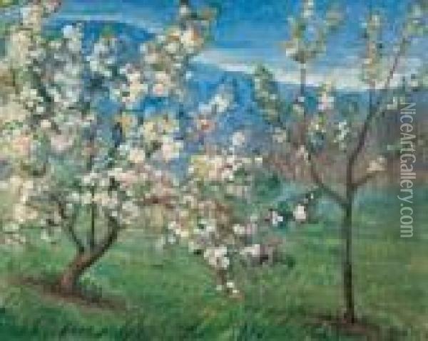 Pommiers En Fleurs Oil Painting - Henri Lebasque