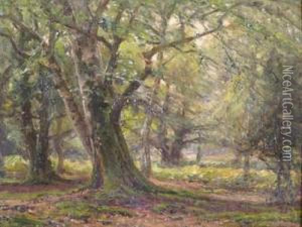 Midsummer In The Woods Oil Painting - Frederik Golden Short