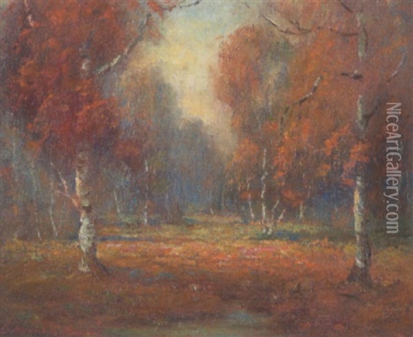 Autumn Landscape Oil Painting - Edwin Dawes