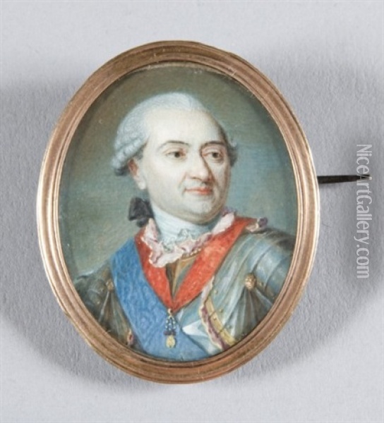 Philippe Comte De Noailles, Duc De Mouchy, Prince De Poix, Marechal De France, 1715-1794 Oil Painting - Francois Joseph Lonsing