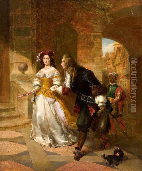 Chivalrous Scene Oil Painting - Frederick Goodall
