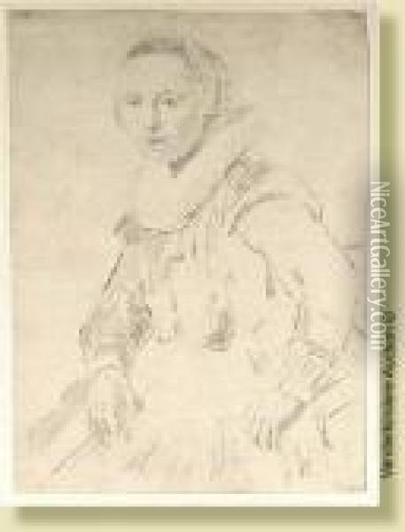 Portrait D'une Dame De Qualite Oil Painting - Johannes Cornelisz. Verspronck