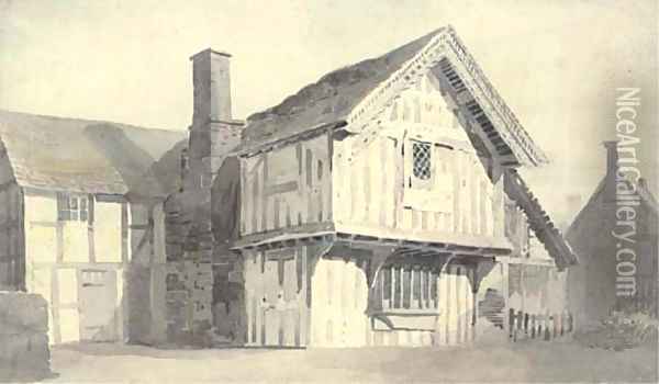 An ale house, formerly a chapel Oil Painting - Cornelius Varley