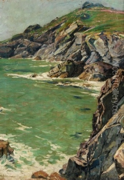Nordische Felsenkuste Oil Painting - Eduard Schloemann