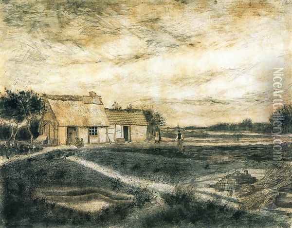 Barn with Moss-Covered Roof Oil Painting - Vincent Van Gogh