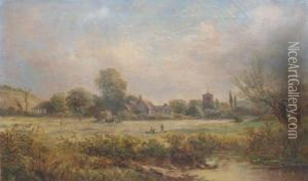 Near Henley Oil Painting - David Payne