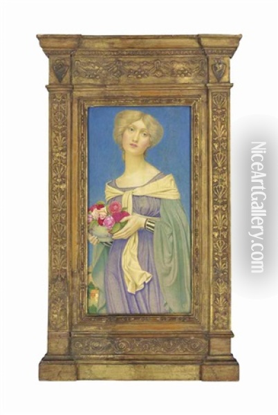 The Rose Bowl Oil Painting - Joseph Edward Southall