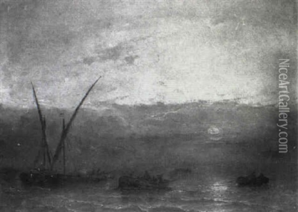Twilight At Sea Oil Painting - Edward Moran