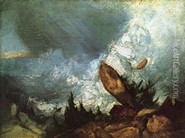 The Fall of an Avalanche in the Grisons 1810 Oil Painting - Joseph Mallord William Turner