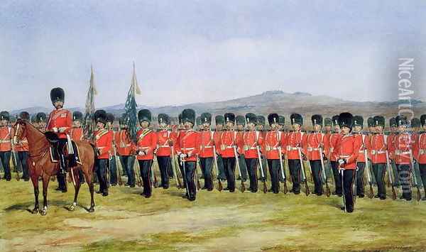 The Royal Fusiliers, 1876 Oil Painting - Richard Simkin
