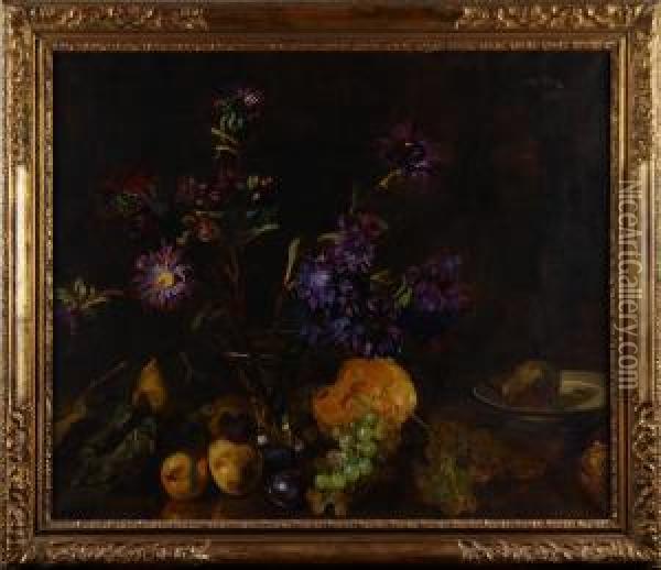 Stilleben Med
Blommor Oil Painting - Axel Peter