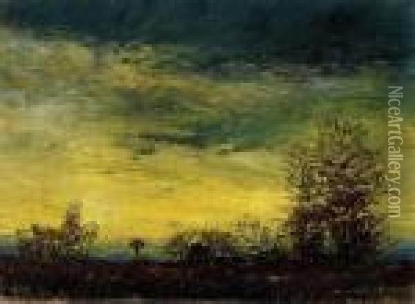 Twilight Oil Painting - Laszlo Mednyanszky