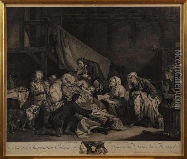 Le Paralitique Servi Par Ses Enfants Oil Painting - Jean Baptiste Greuze