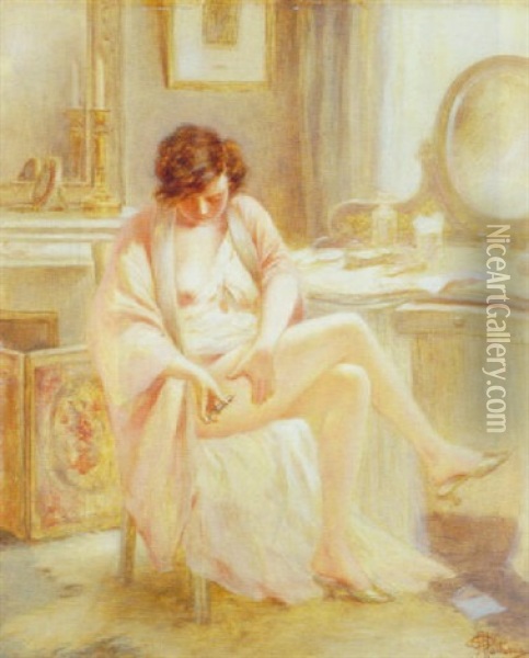 Consolation Oil Painting - Albert Guillaume