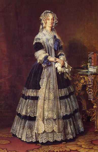 Queen Marie Amelie Oil Painting - Franz Xavier Winterhalter