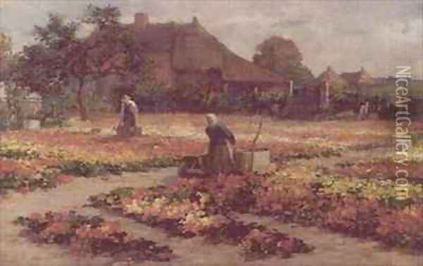 The Market Garden Oil Painting - Cesar Geezinck