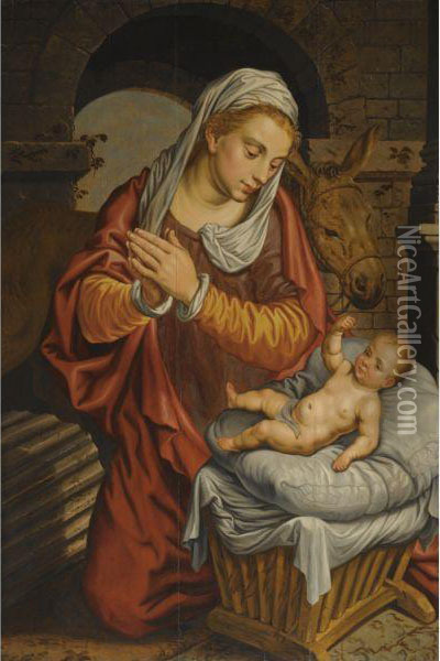 The Nativity Oil Painting - Pieter Aertsen
