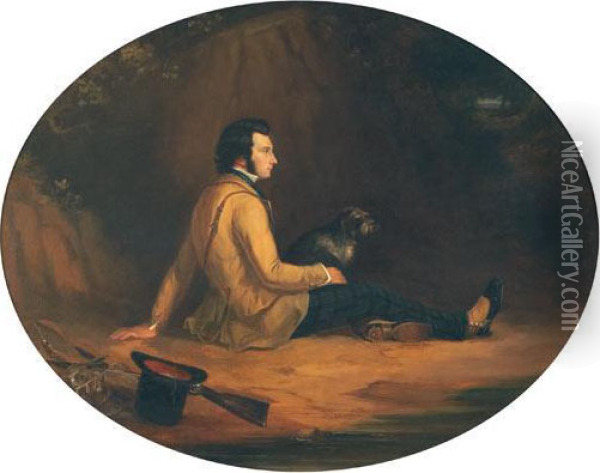 Portrait Of John Budden Oil Painting - Cornelius Krieghoff