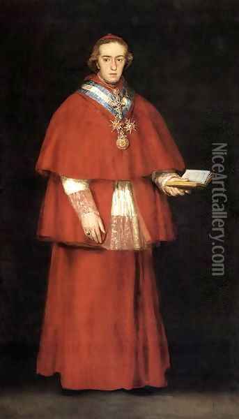Cardinal Luis Maria de Borbon y Vallabriga 2 Oil Painting - Francisco De Goya y Lucientes