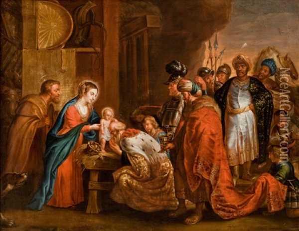 Anbetung Der Heiligen Drei Konige Oil Painting - Hercules Seghers
