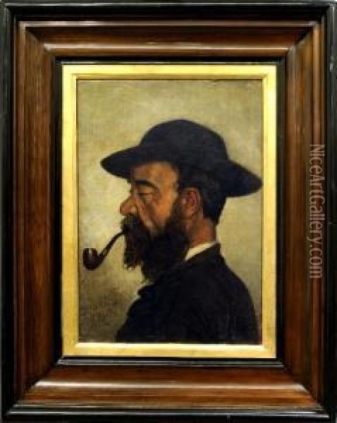 [portrait De Toulouse Lautrec] Oil Painting - Alfred Stevens