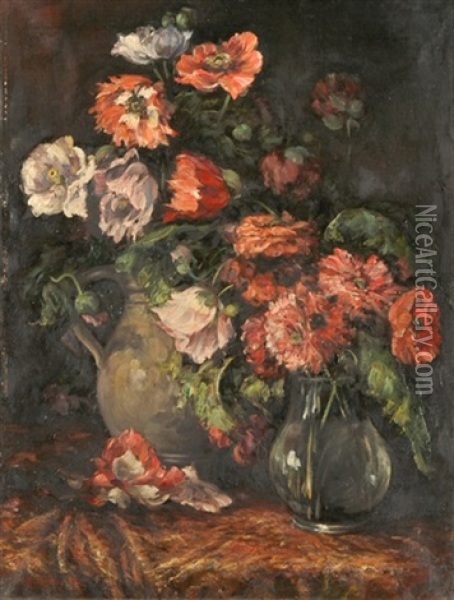 Blumenstillleben Oil Painting - Leo von Koenig