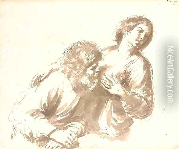 Roman Charity Cimon and Pero Oil Painting - Giovanni Francesco Barbieri