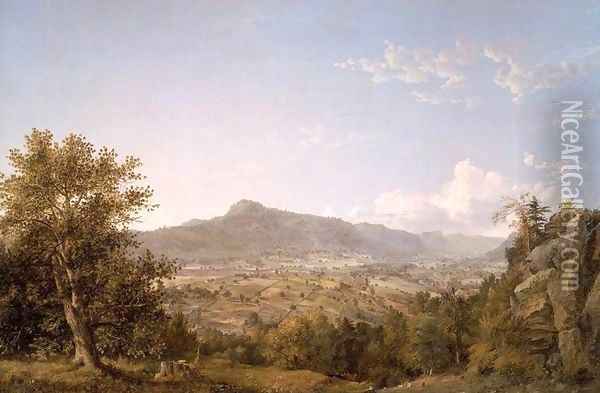 Schatacook Mountain, Housatonic Valley, Connecticut Oil Painting - Jasper Francis Cropsey