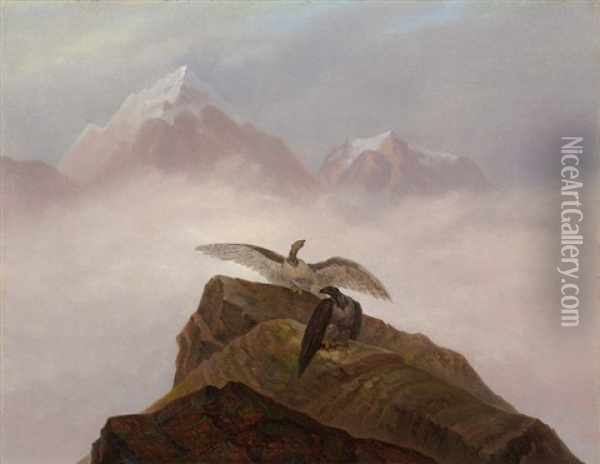 Phantasie Aus Der Alpenwelt Oil Painting - Carl Gustav Carus