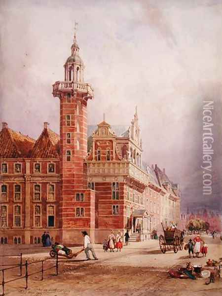 Town Hall, Hague Oil Painting - Thomas Shotter Boys