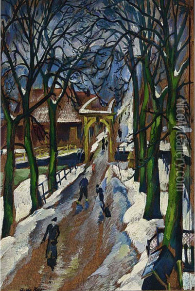 Winter Scene, Hoorn Oil Painting - Adolf De Haer