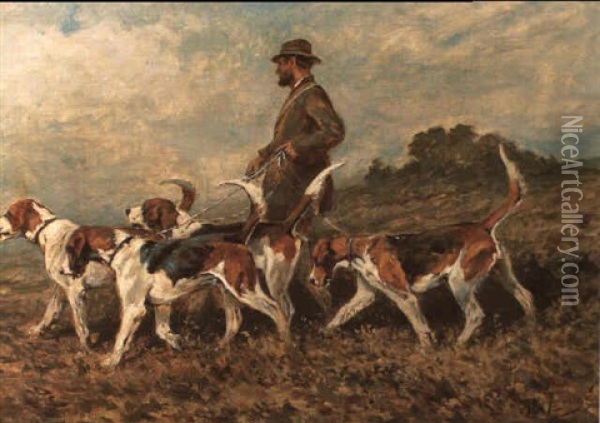 Hound Exercise Oil Painting - John Emms