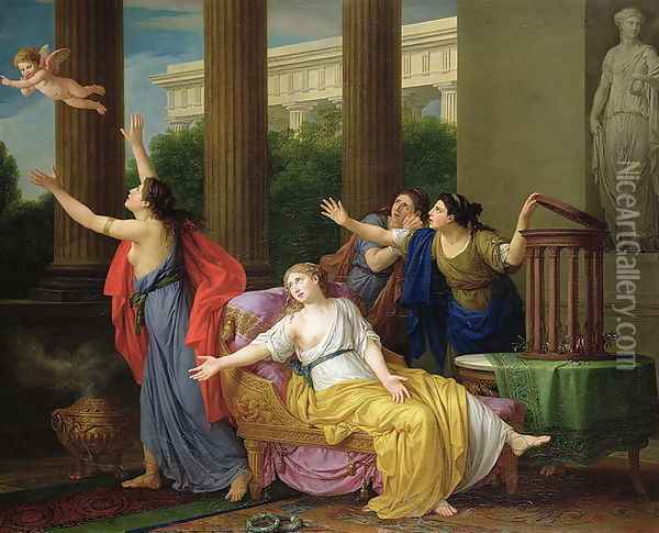 Cupid Fleeing from Slavery, 1789 Oil Painting - Joseph-Marie Vien