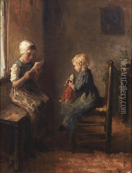 The Sisters Oil Painting - Bernard Johann De Hoog
