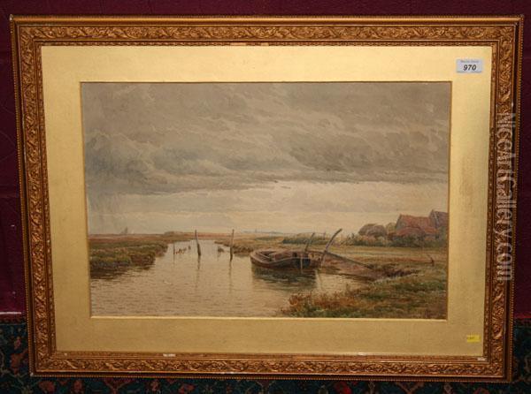 Yarmouth Broads Oil Painting - John Mogford